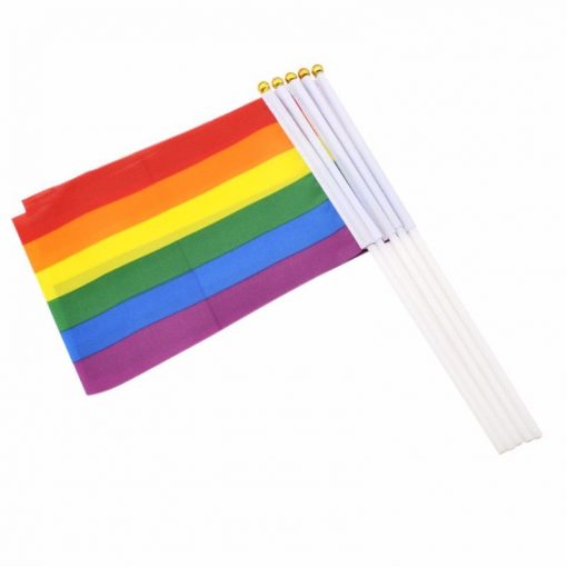 50 pcs Geminbowl Rainbow flag Hand Waving Gay Pride LGBT parade Les Bunting 14x21cm Geminbowl Brand 4f03cdf3 d4d9 471c 8778 4d21181912ed - Demisexual Flag