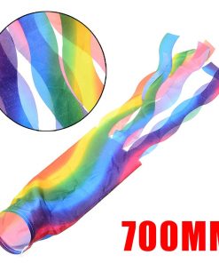 New Outdoor Wind Sock Flags Vivid Colorful Rainbow Wind Sock Sleeve Cone Test 70cm Festivals Caravan cd06906a c945 4a59 a57a 693cfc8a0010 - Demisexual Flag