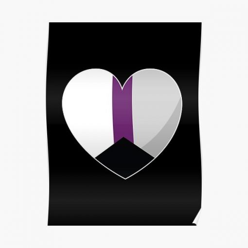 Demisexual Pride Heart Gift, Demisexuality Love, Demisexual Love is Love LGBT+ Poster RB0403 product Offical demisexual flag Merch