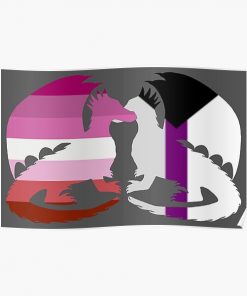 Demisexual Lesbian Pride Dragons Poster RB0403 product Offical demisexual flag Merch