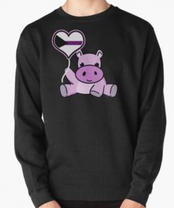 Hippo Balloon Demisexual Pride Pullover Sweatshirt RB0403 product Offical demisexual flag Merch