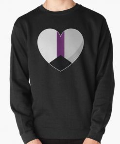 Demisexual Pride Heart Gift, Demisexuality Love, Demisexual Love is Love LGBT+ Pullover Sweatshirt RB0403 product Offical demisexual flag Merch