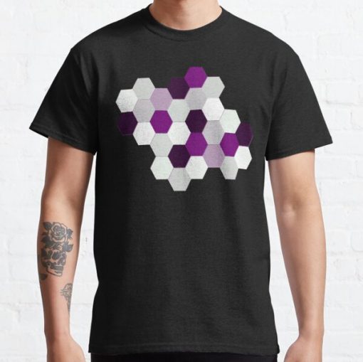 Demisexual Pride Large Clustered Hexagons Classic T-Shirt RB0403 product Offical demisexual flag Merch