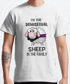 Demisexual Sheep Demisexual Activism Demisexual Flag Demisexual Colors Demisexual Supporter Funny Demisexual Meme Gift Demisexuality Gift LGBT LGBTQ Gay Classic T-Shirt RB0403 product Offical demisexual flag Merch