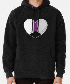 Demisexual Pride Heart Gift, Demisexuality Love, Demisexual Love is Love LGBT+ Pullover Hoodie RB0403 product Offical demisexual flag Merch