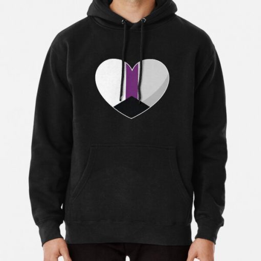 Demisexual Pride Heart Gift, Demisexuality Love, Demisexual Love is Love LGBT+ Pullover Hoodie RB0403 product Offical demisexual flag Merch