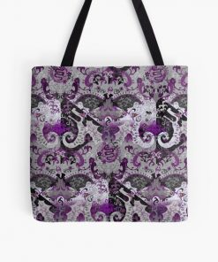 Demisexual Dragon Damask -- Demisexual Pride Flag Colors All Over Print Tote Bag RB0403 product Offical demisexual flag Merch