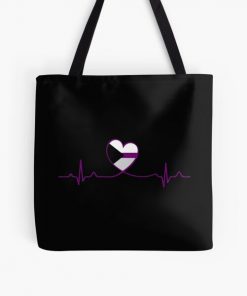 Demisexual Heartbeat All Over Print Tote Bag RB0403 product Offical demisexual flag Merch