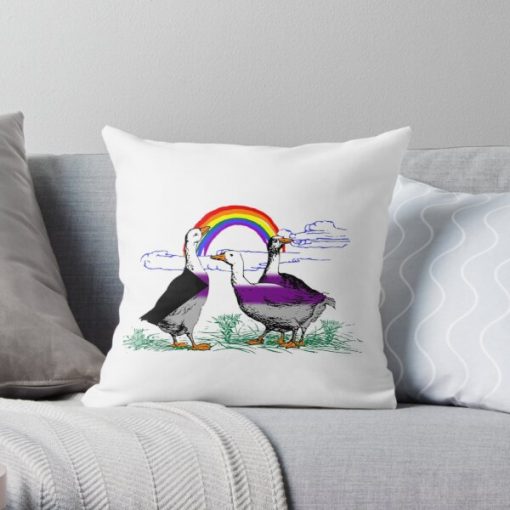 Demisexual Pride Geese Throw Pillow RB0403 product Offical demisexual flag Merch