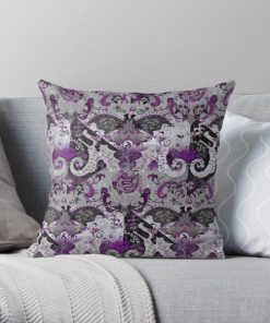 Demisexual Dragon Damask -- Demisexual Pride Flag Colors Throw Pillow RB0403 product Offical demisexual flag Merch