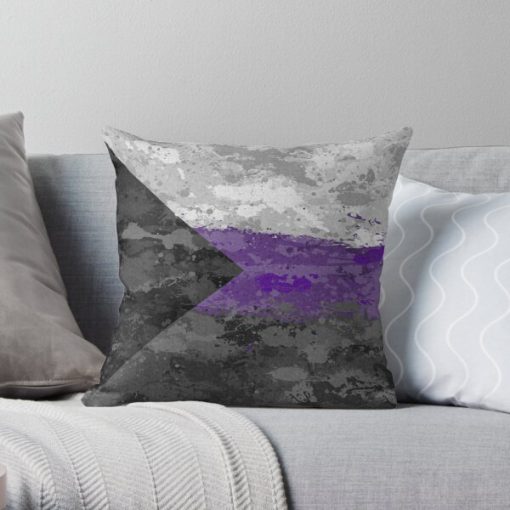 Demisexual Paint Splatter Flag Throw Pillow RB0403 product Offical demisexual flag Merch