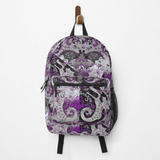Demisexual Dragon Damask -- Demisexual Pride Flag Colors Backpack RB0403 product Offical demisexual flag Merch