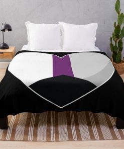 Demisexual Pride Heart Gift, Demisexuality Love, Demisexual Love is Love LGBT+ Throw Blanket RB0403 product Offical demisexual flag Merch
