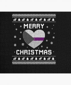 Demisexual Christmas Demisexuality Ugly Sweater Jigsaw Puzzle RB0403 product Offical demisexual flag Merch
